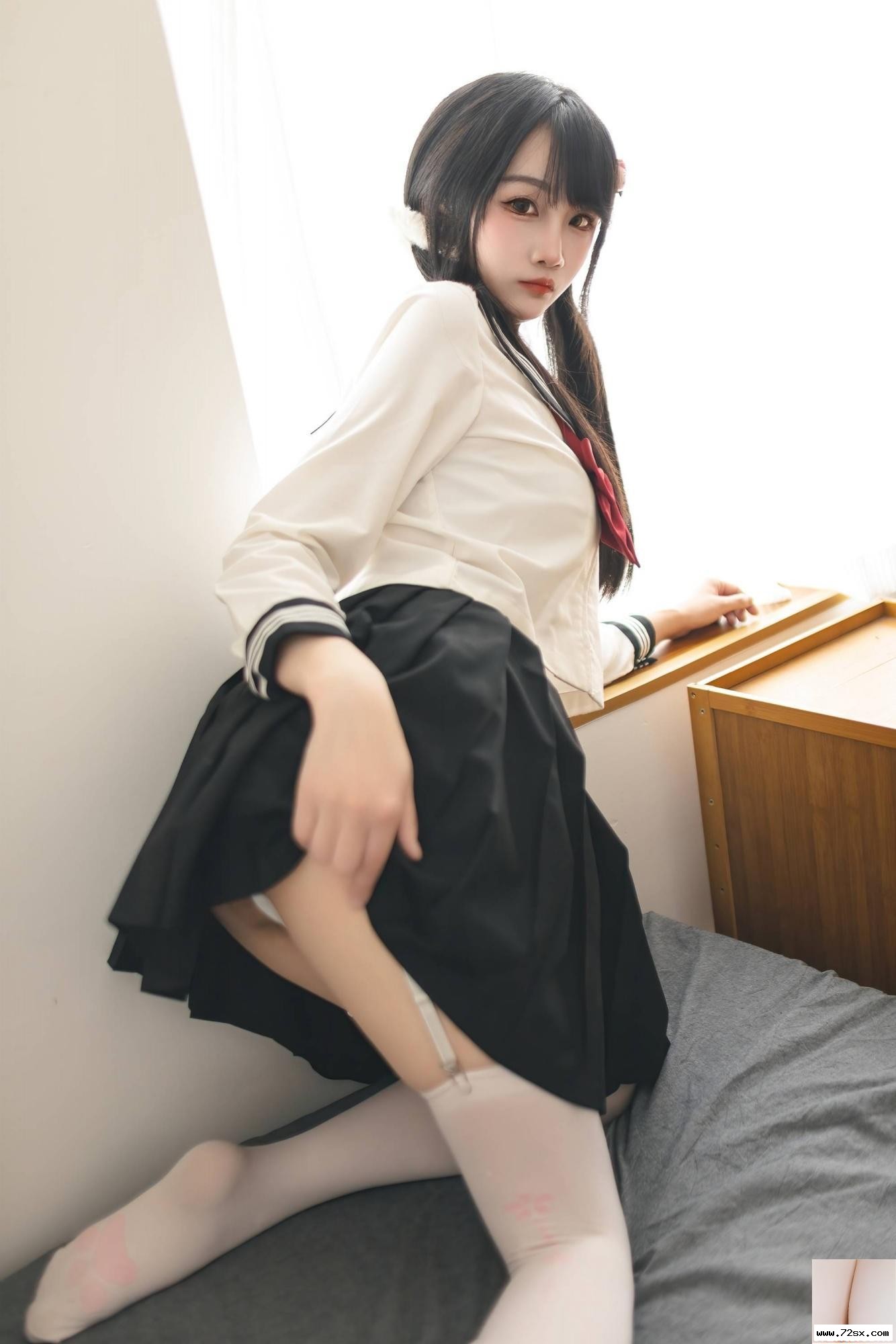 图片[2]-[網路收集] 福利少女 嗷嗚醬《 水手服限定 》VIP專屬 [48P]-黑狗写真局